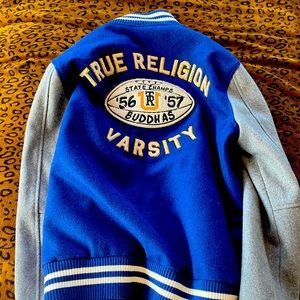 Large True religion Varsity Jacket